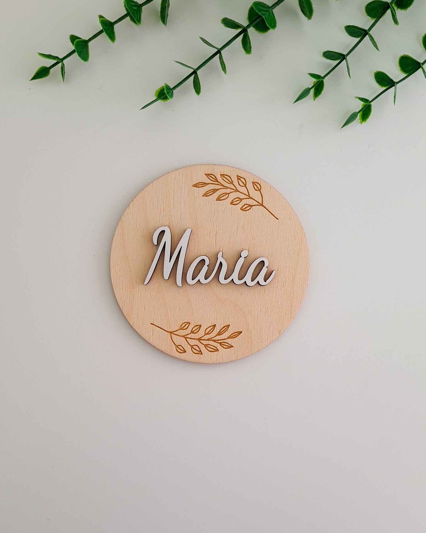 Placa personalizável com nome