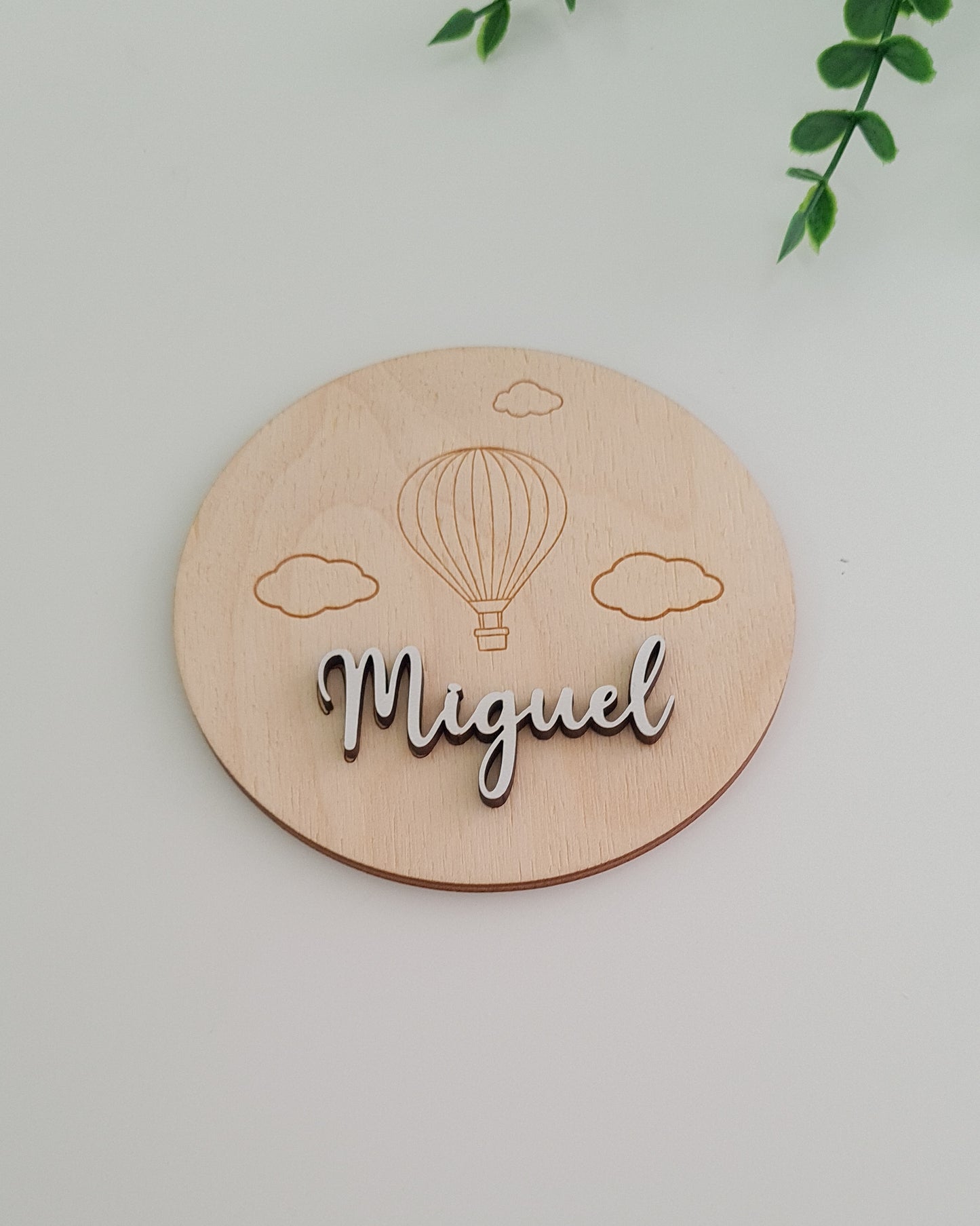 Placa personalizável com nome