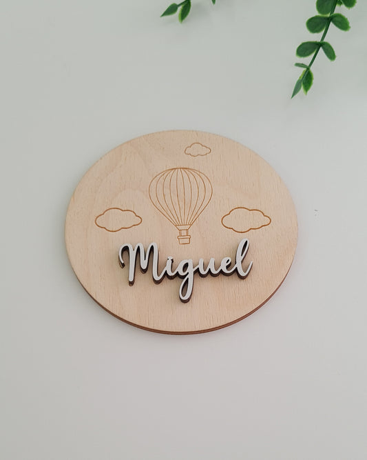 Placa personalizável com nome