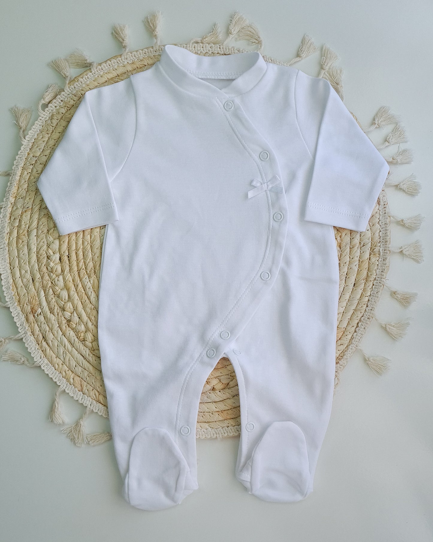 Babygrow liso de algodão
