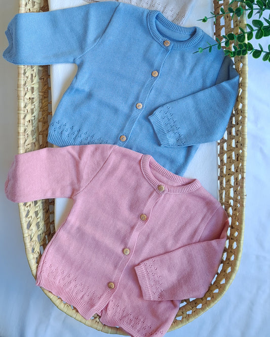 Casaco de malha trabalhada