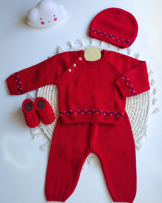 Camisola, calças e gorro