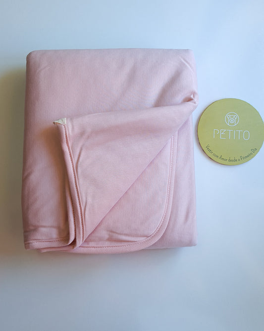 Manta de algodão orgânico rosa velho