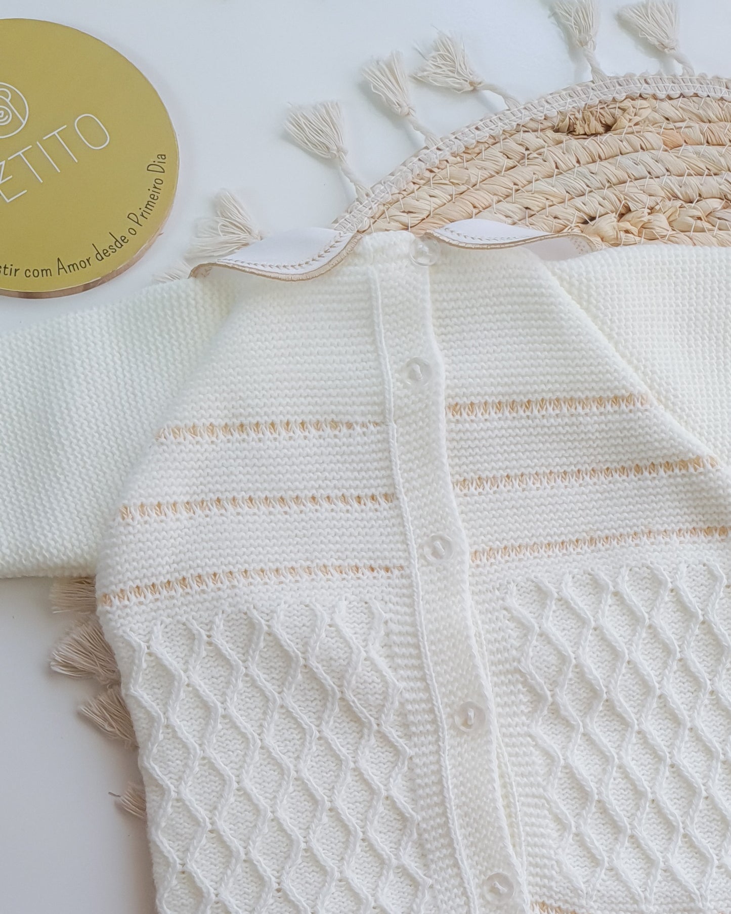 Conjunto de malha – camisola, calça e gorro
