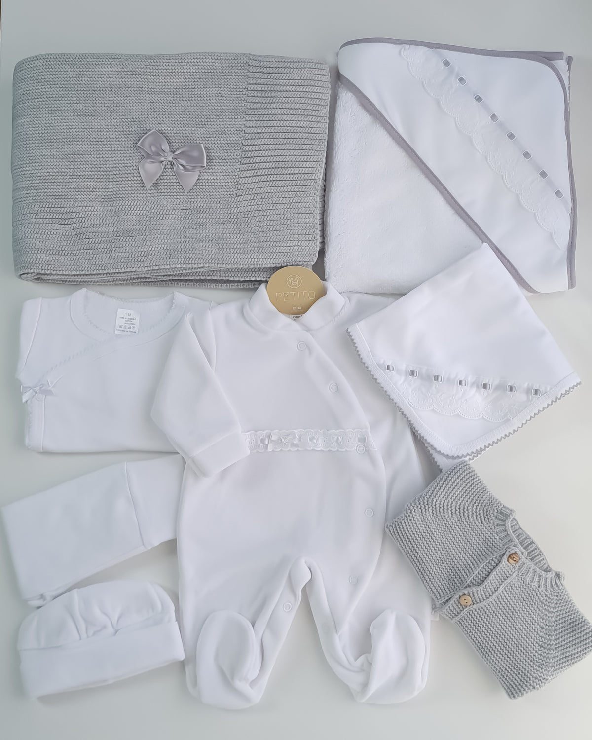 Kit de Maternidade – Branco e Cinza