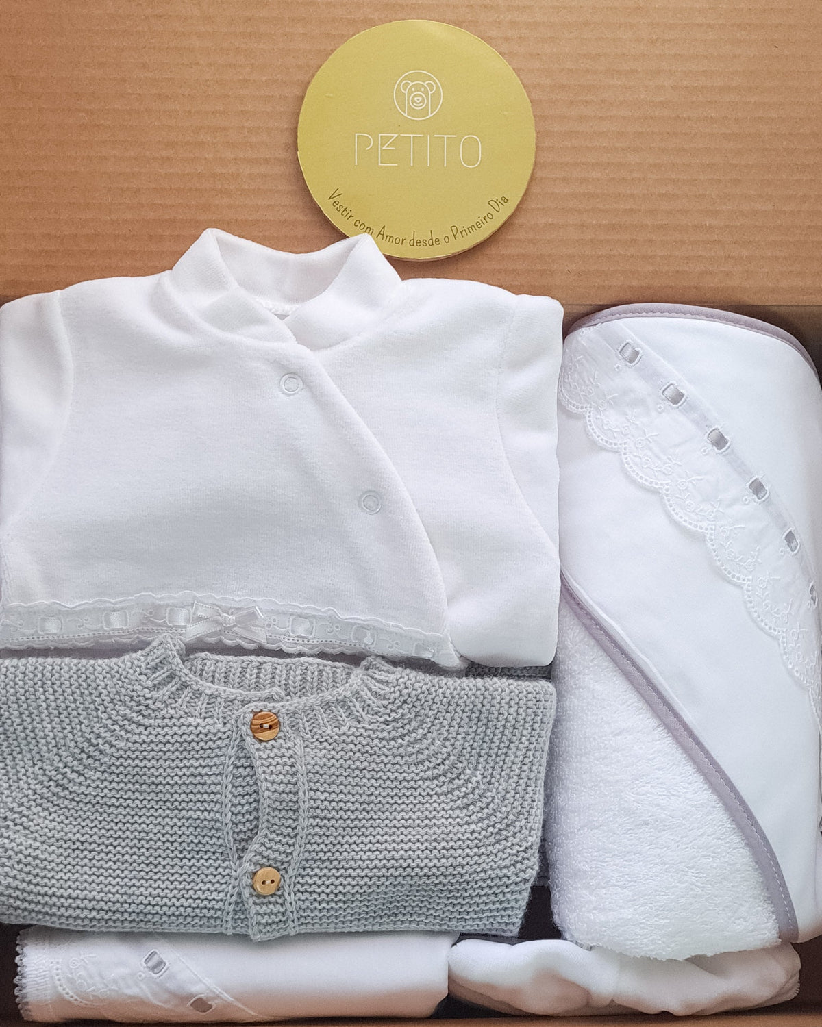 Kit de Maternidade – Branco e Cinza