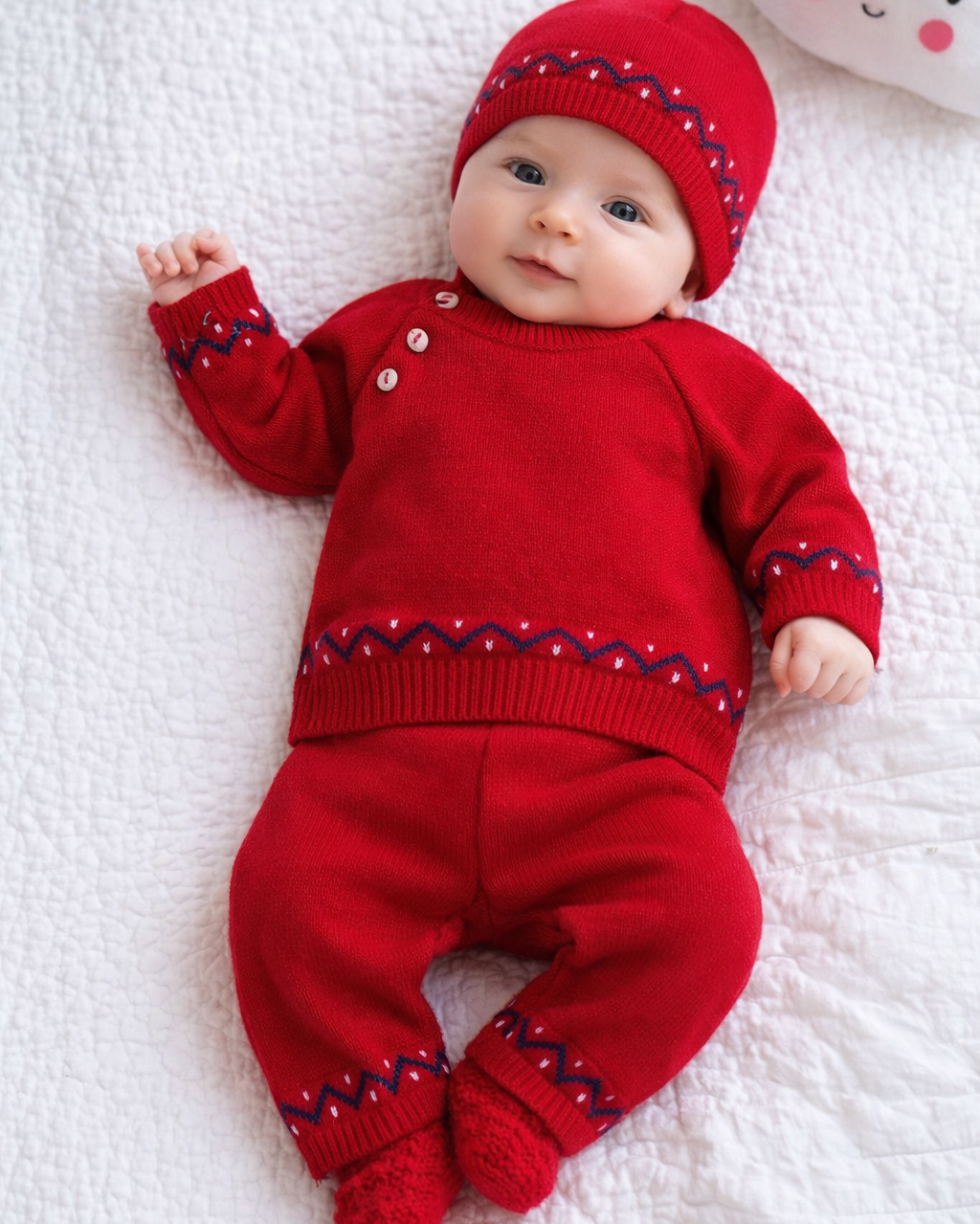 Camisola, calças e gorro