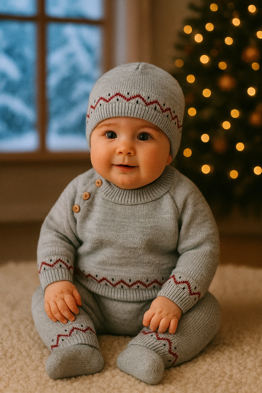 Camisola, calças e gorro